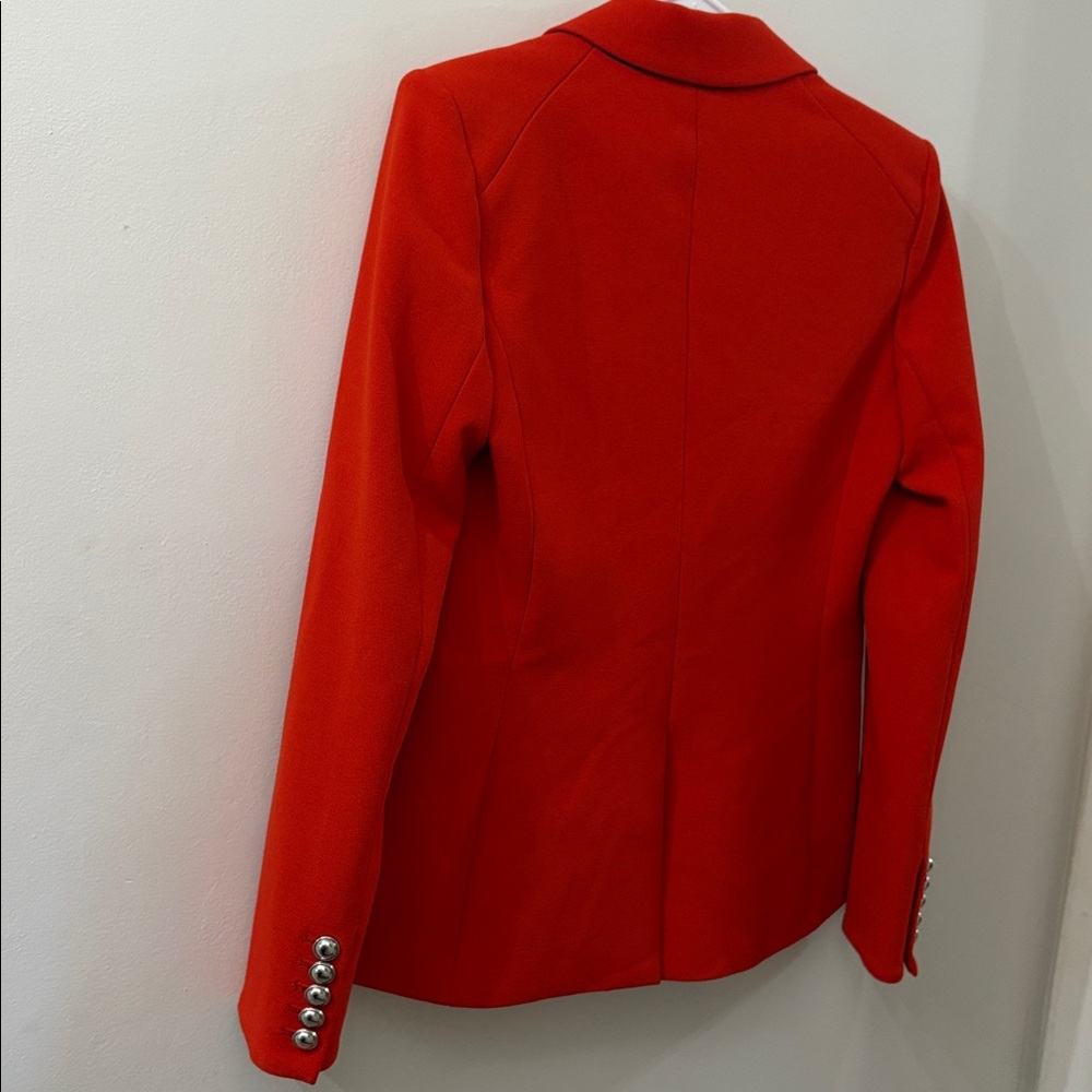 Veronica Beard orange Double-Breasted Blazer - size 8 - silver buttons - Picture 6 of 9